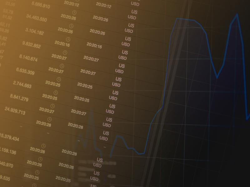 écran avec chiffres de la bourse