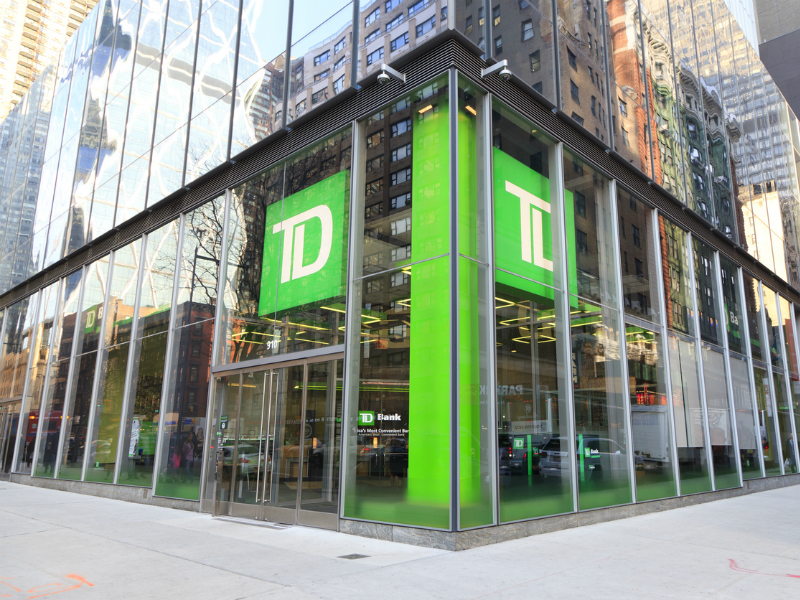 Une photo de la banque TD.