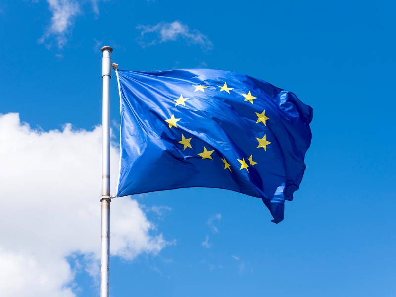 Un drapeau de l'union européenne.
