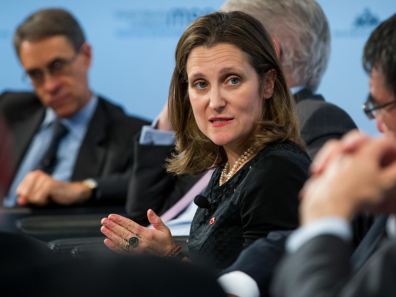 Une photo de Chrystia Freeland.