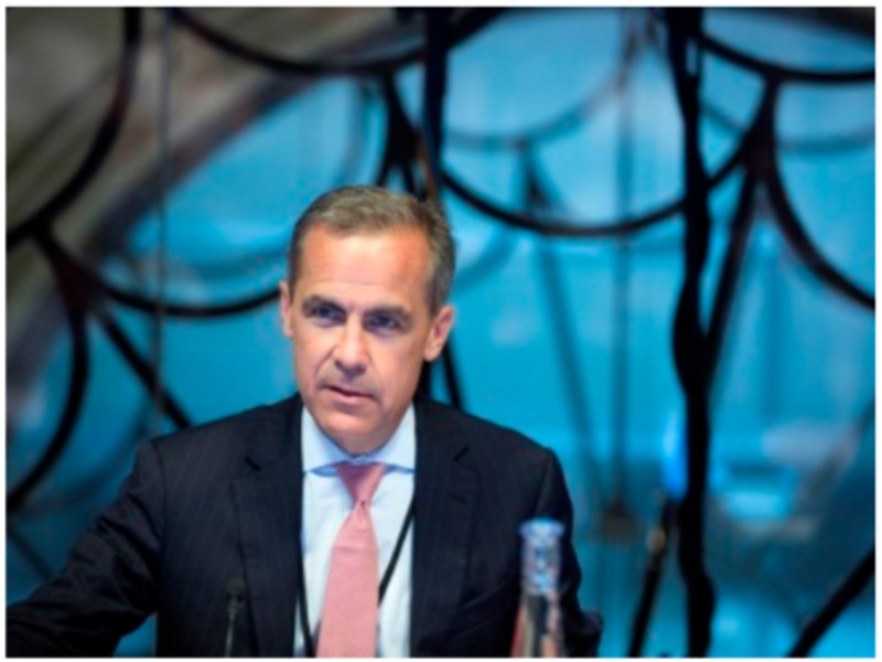 Une photo de Mark Carney à la Banque d'Angleterre