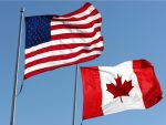 Le drapeau du Canada et le drapeau des États-Unis