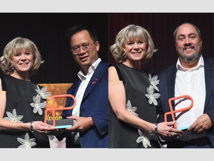 Un montage de deux des récipiendaires des prix de l'Institut de planification finanicère lors du Congrès de l'Institut de novembre 2025.