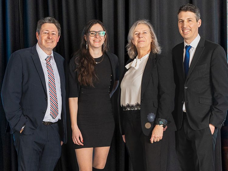 Une partie de l’équipe éditoriale de Finance et Investissement et Conseiller.ca : Richard Cloutier, Alizée Calza, Carole Le Hirez et Guillaume Poulin-Goyer.